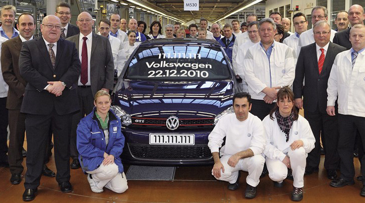 A Volkswagen legyártotta a 111111111. autóját