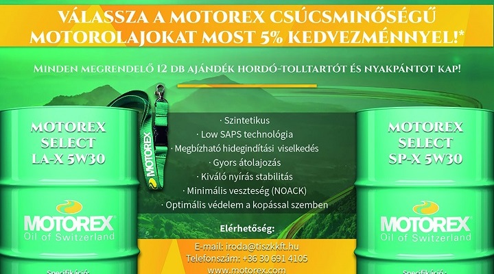 A MOTOREX motorolajai személygépjárművekhez - 2. rész