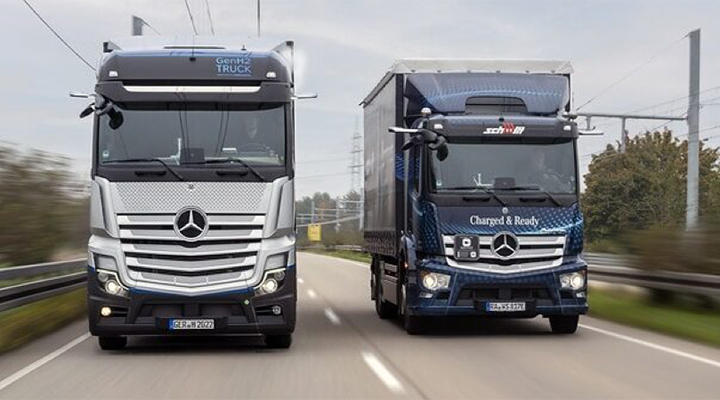 Daimler Trucks hidrogénhajtás közúti teszt