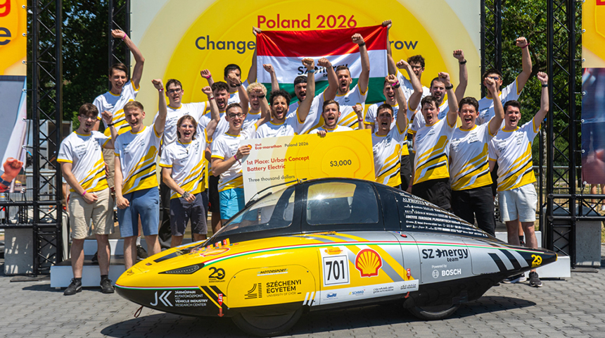 &Ouml;t&ouml;dsz&ouml;r is vil&aacute;gcs&uacute;ccsal nyert a SZEnergy Team